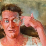 Battered Man 7 - 16" x 20" - Oil on Artboard