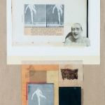 Four letters About Love [#1 ] collage on brown paper