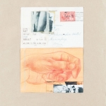 Four Letters About Love [#4} collage on brown paper [12" x 18"]