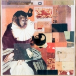 Self Portrait wearing a Ruff [12" x 12"] collage
