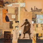 Spanish Landscape - 12" x 15" - Collage