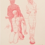 RENDITION # 2 red pencil on paper 8" x 10"