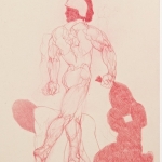 RENDITION # 5 red pencil on paper 8" x 10"