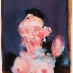 Worman with Pearl Earring - 12" x 10" - Oil on Paper
